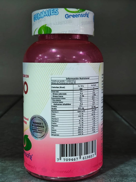 Gummies de Colágeno Hidrolizado (Biotina + Vitaminas)