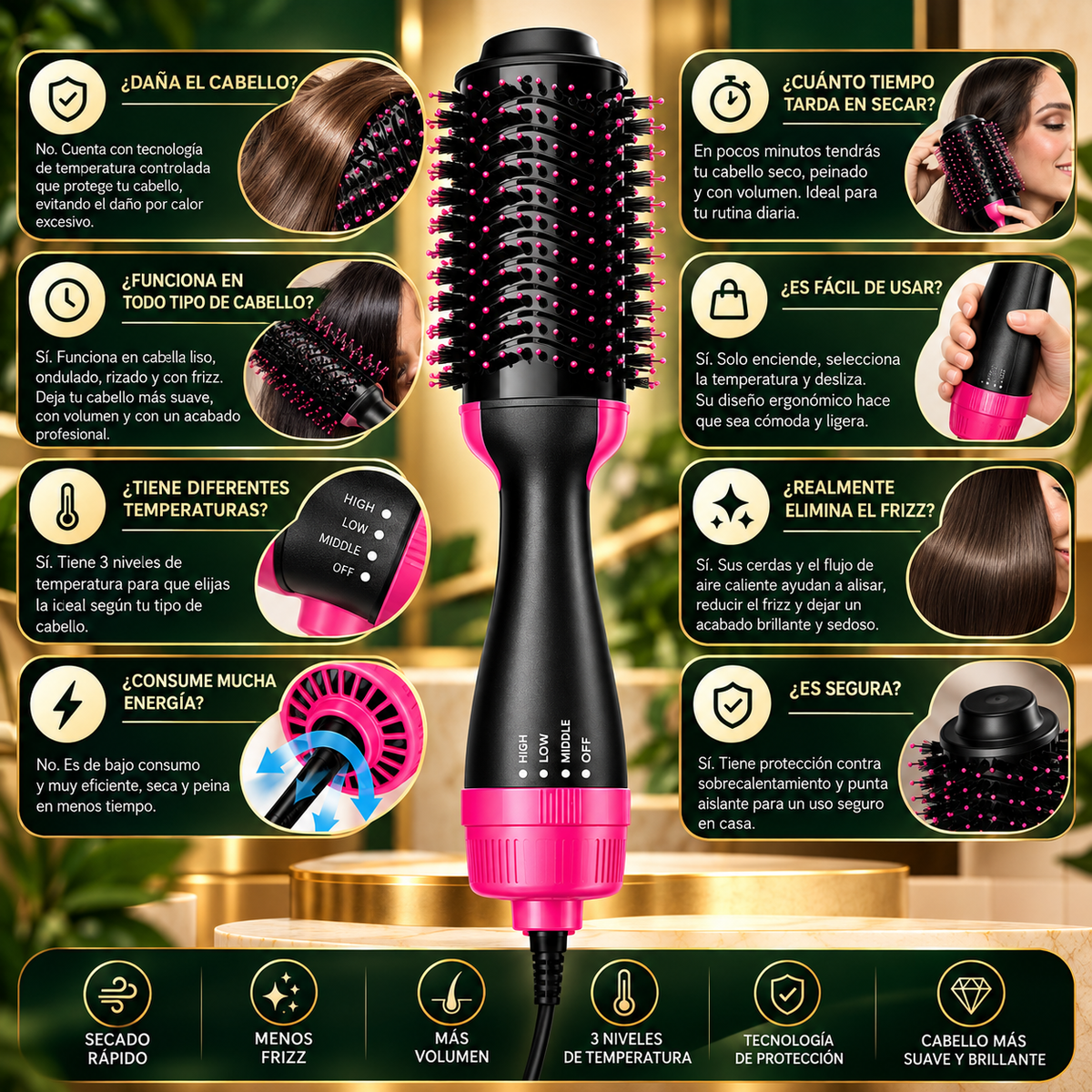 CEPILLO SECADOR Y VOLUMINIZADOR